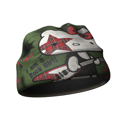 #Garra Rockstar Hello Kitty Graphic Beanies Green