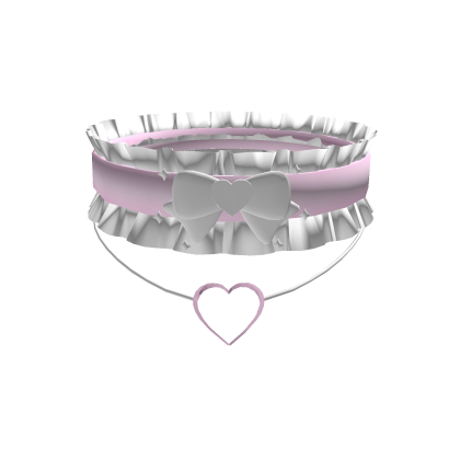 ♡ ruffled choker in pink