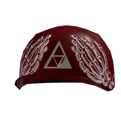 Red skeleton hand cap Roblox item render