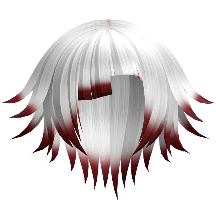 >_0 White + Red Long Spiky Kote Kei Emo Hair 5. 
