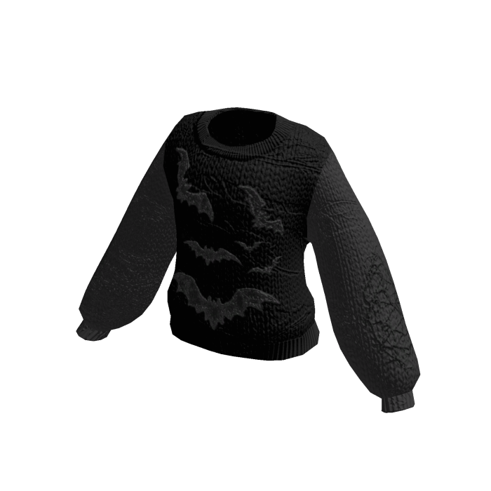 Black Bat Two-Toned Sweater