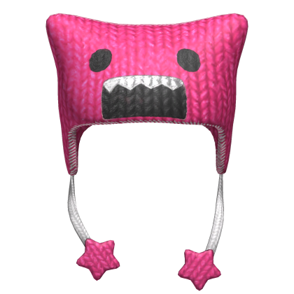 Scene Harajuku Knitted Domo Hat Pink