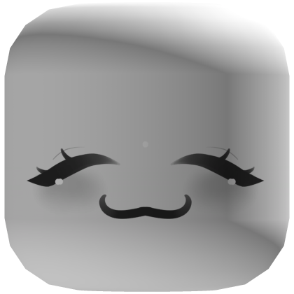 ♡ (White) Pretty Cute Cat Smile Face Mask  Roblox item