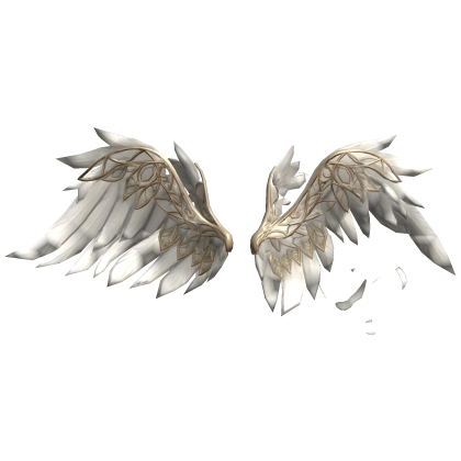 White And Gold Angel Wings
