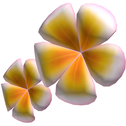 Cute Summer Plumeria Flowers (Yellow & Light Pink) Roblox item
