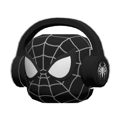 Symbiote Spiderman Mask with Headphones Roblox item