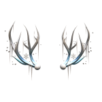 Snowy Antlers - Icy Blue