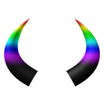 Rainbow Fade Horns