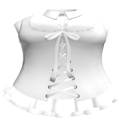 ♡꒰ gothic white corset laced dress