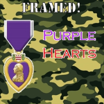 Framed Purple Hearts