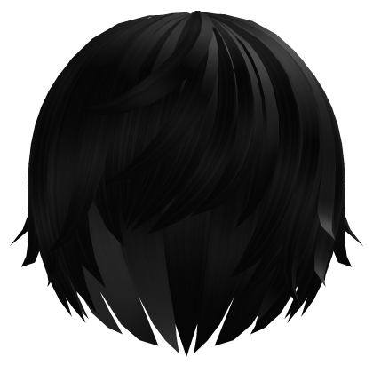 (;´༎҂ ᆺ ᗜ ༎`) Emo Fantasy Anime Hair ҂ Black Roblox item