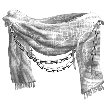 Bright White Grunge Emo Distressed Neck Scarf