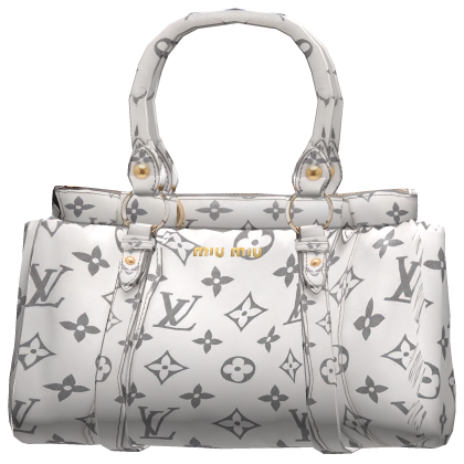 Designer Luxury Rich LV White Hangbag