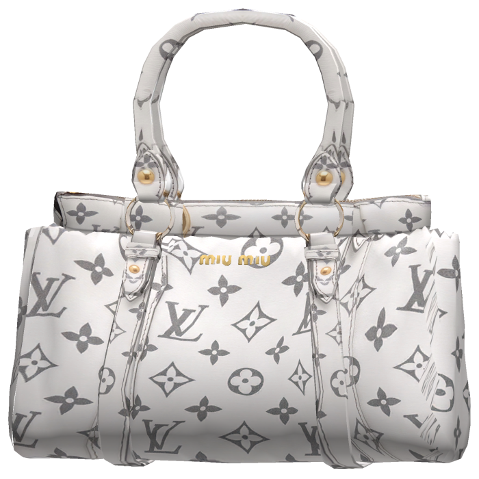 Designer Luxury Rich LV White Hangbag