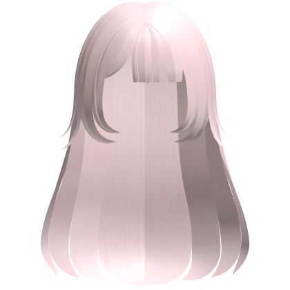 ♡﹒adorable long wispy layered hair in light pink Roblox item