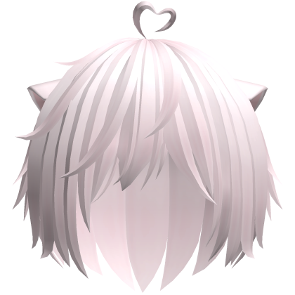 sweet fluffy catboy hair in pastel pink