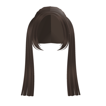 . ‿ ♡ brown long pretty egirl pigtails