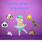 Monthly adopt me give aways!