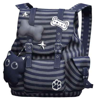 Navy Cute Bone Y2k Backpack