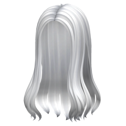 -',ৎ Wavy Preppy Skater Girl Hair in White