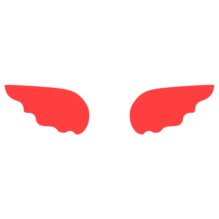 ♡ Cute Simple Sticker Angel Wings in Red