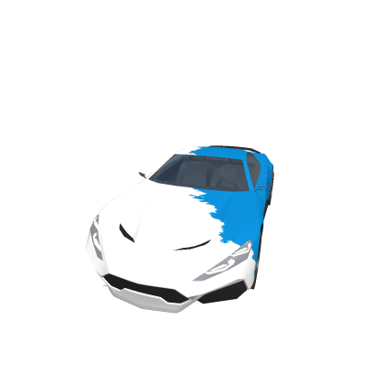 Sports car blue & white
