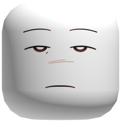 Chill Relaxed Face White 1.0 Head Roblox item