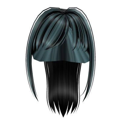 y2k Ponytail (black w blue) Roblox item