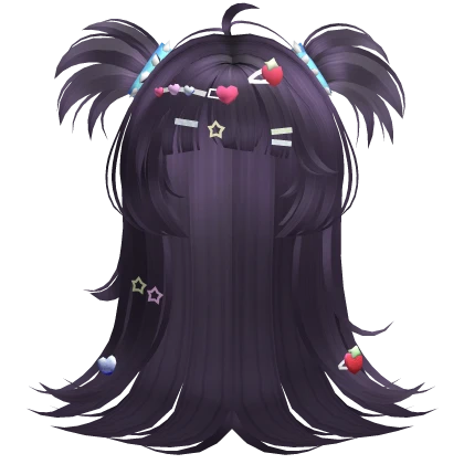 Kawaii Harajuku Boxten Hair w/ Y2K Cuffs (Purple) | Roblox