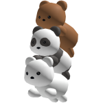 Cute Bears Tower (Brown Bear, Panda and Ice Bear)