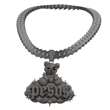 silver pesos diamond chain 