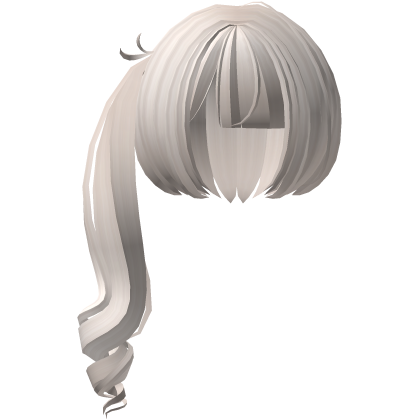 curly jirai kei ponytail in blonde