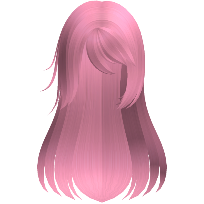 pink cute protagonist side swept long hair
