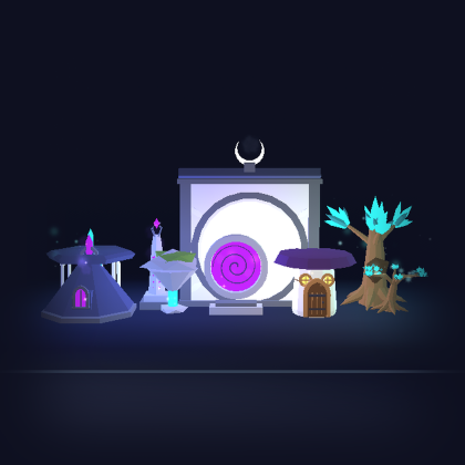 Low Poly Fantasy Pack x60 Crystal Tree Portal Rune