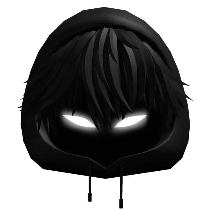 Black Messy Anime Boy Hair w/ Y2K anime hood (✔)