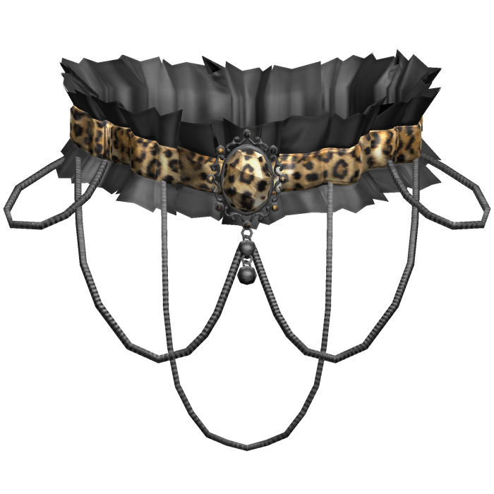 Leopard Gothic Ruffle Choker