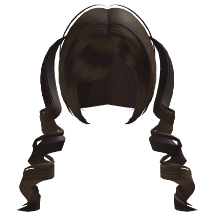 Soft Pigtail curls in Brunette