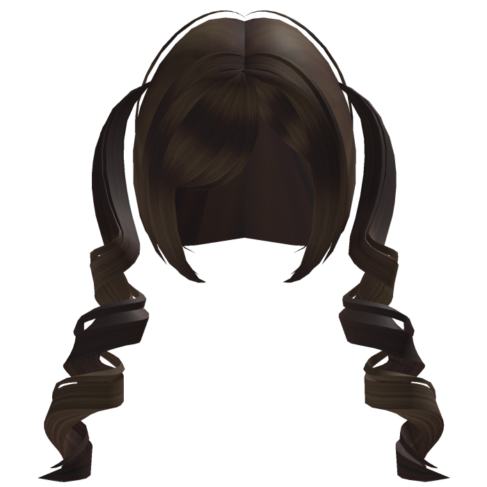 Soft Pigtail curls in Brunette