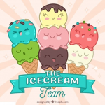 Cute ice cream squad
