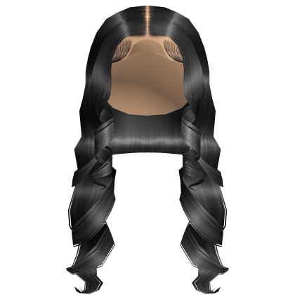 Black Middle Part Blowout with Soft Curls