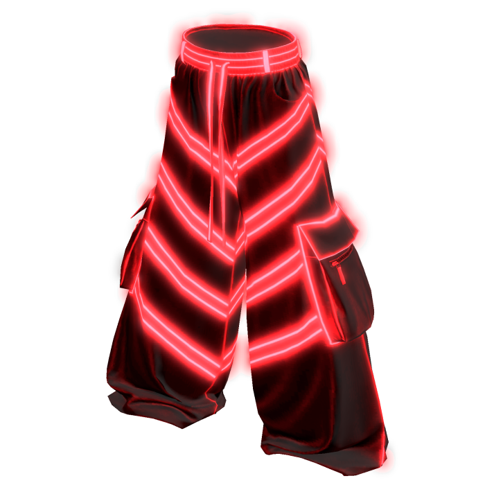 ☀️Glowing Emissive Red Pulse Pants