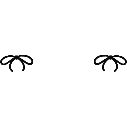 ♡ : cute soft hair ribbons in black Roblox item