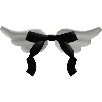 ʚ ɞ angel wings with bow black (3.0) Roblox item