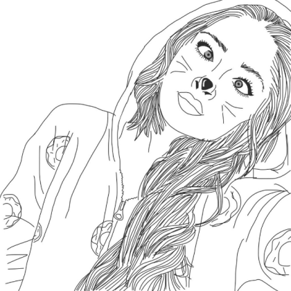 girl outline Roblox decal