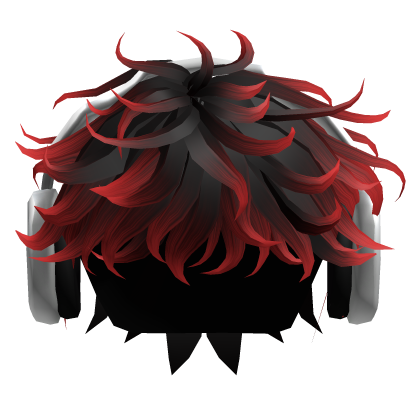 Curly Cool Boy Hair w/ Headphones(Red&Black)