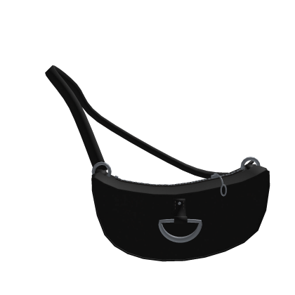 Arc Crescent Satchel - Black & Silver