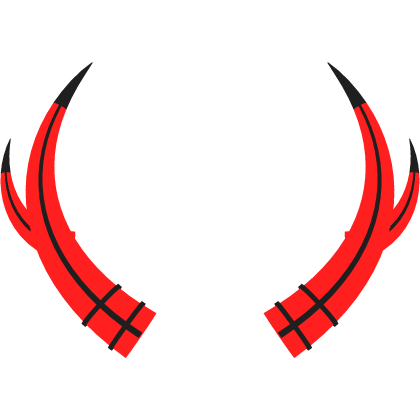 Glowing Majestic Horns Red Black