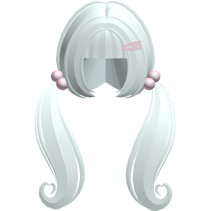 ♡ adorable wavy long cute  pigtails (light blue)