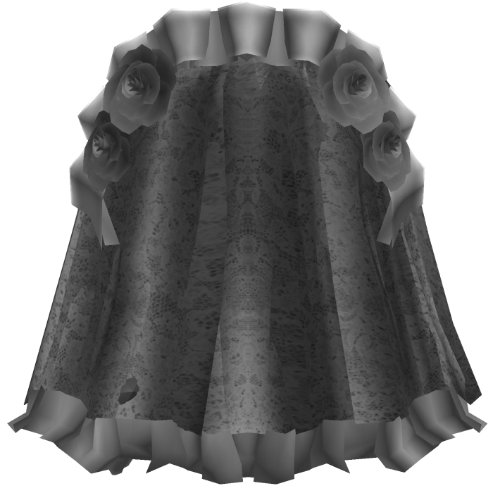 Gray Victorian Gothic Veil w Roses