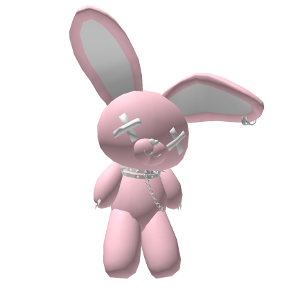 Huge Patel Pink Fluffy Bunny Plushie thumbnail